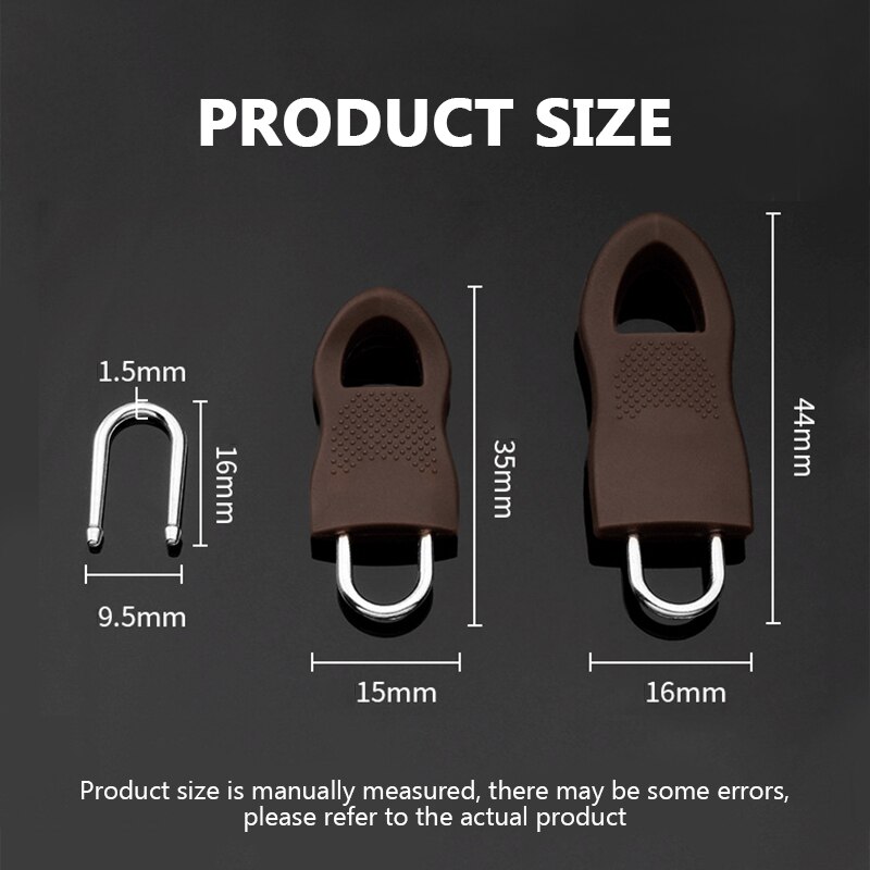 Étiquettes de rechange à fermeture éclair pour vêtements, fixation à glissière noire pour sac de voyage, valise, vêtements, tente, sac à dos, outils de couture
