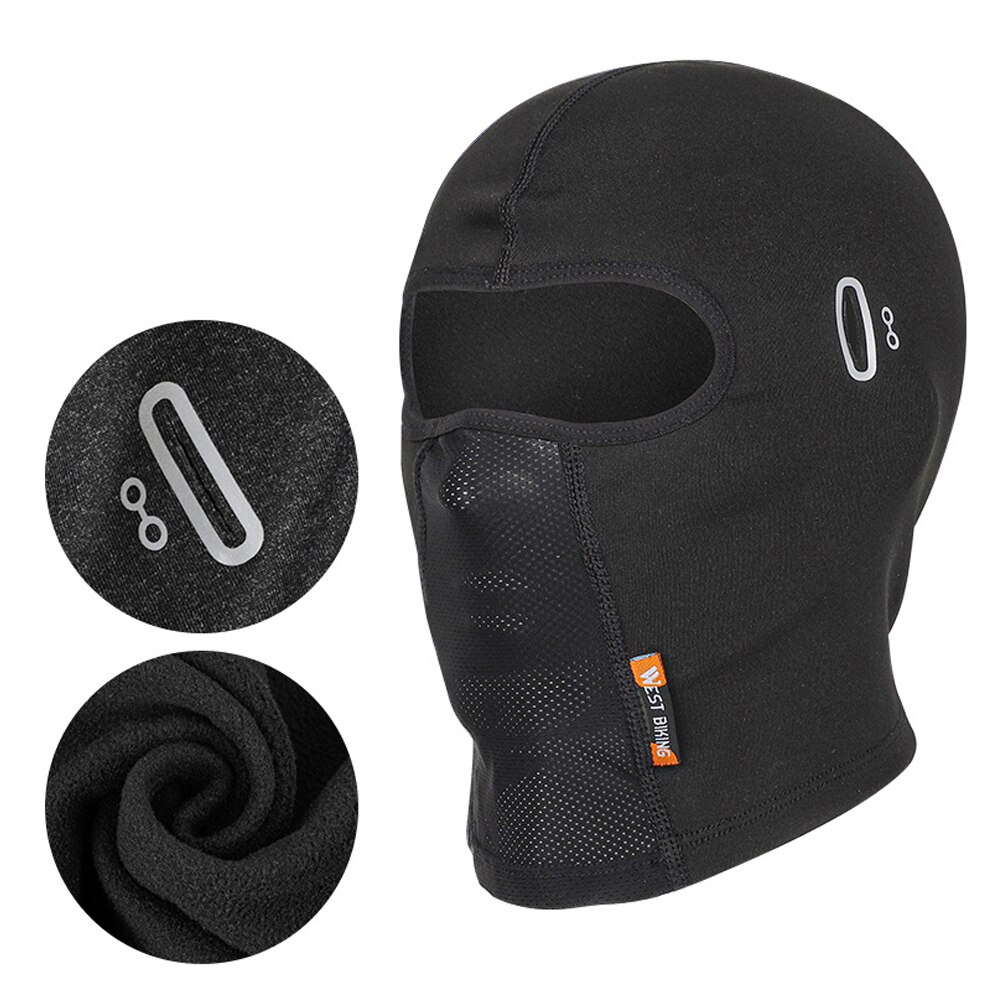 Vest cykling vinter ridning cap vindtæt varm ridning cap ski fleece maske med briller hul motorcykel hovedbeklædning cykel maske