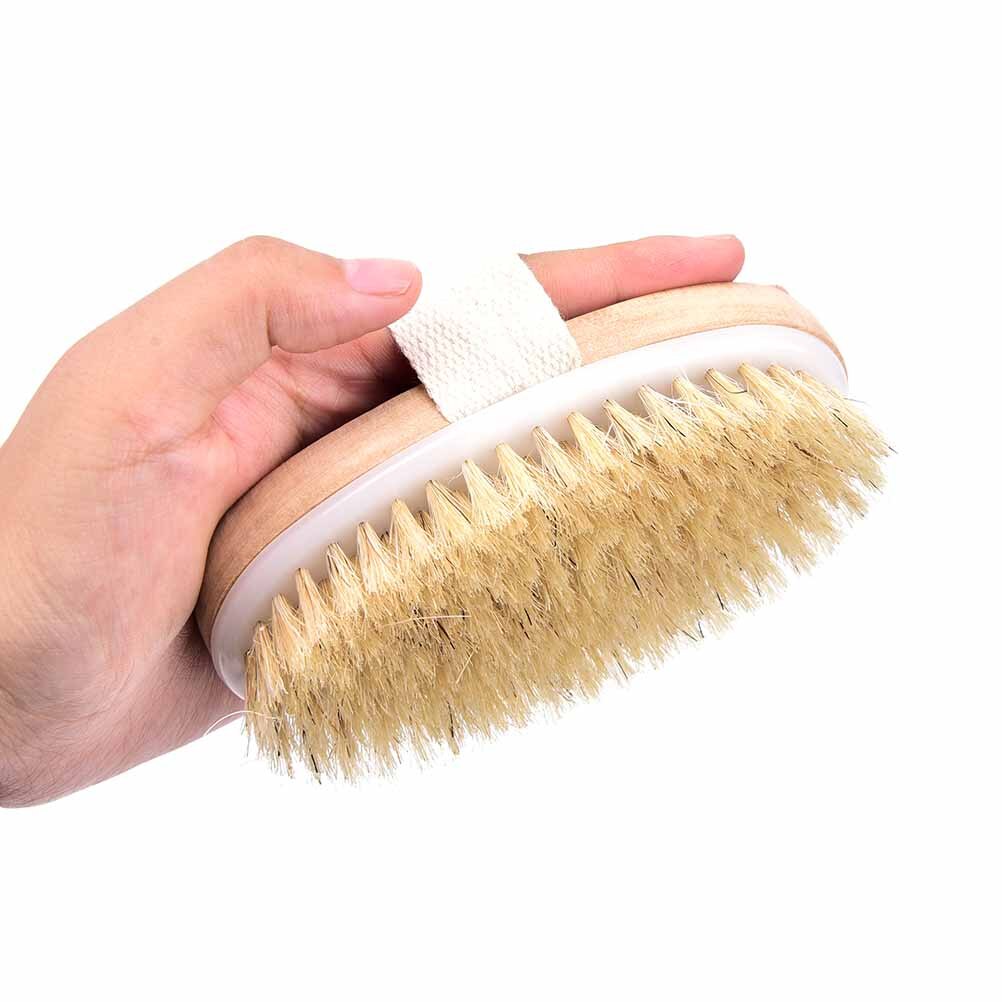 seca piel cuerpo Cerda Natural cepillo de masaje suave cepillo para SPA baño Baño cepillo de masaje