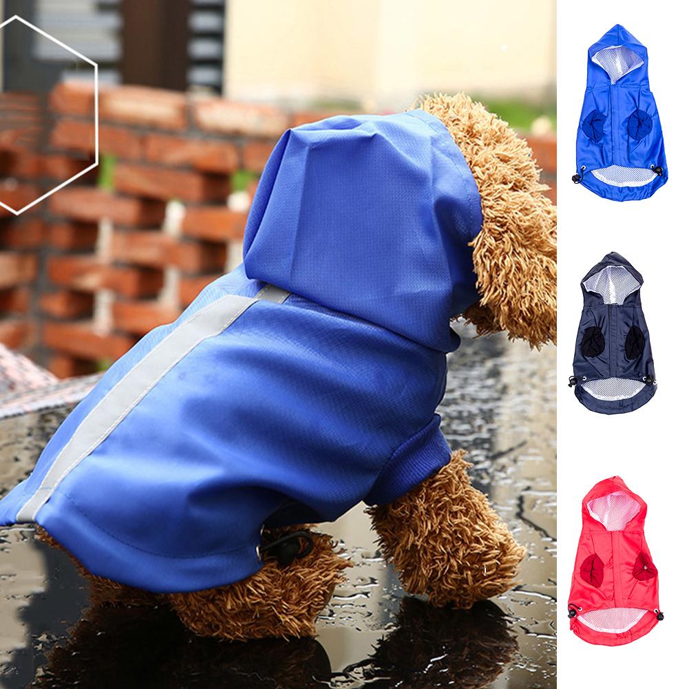 Dog Raincoat Pet Dog Waterproof Rain Proof Hooded Raincoat Elastic Band Breathable Jacket