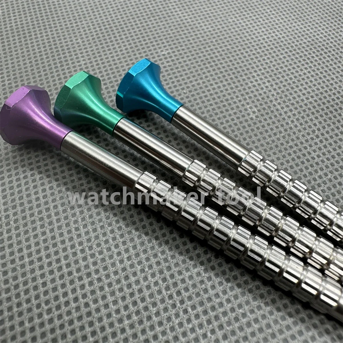 Skruetrækkersæt til reparation af ur i rustfrit stål  of 12 ø 0.50mm -  ø 3.00mm på roterende base 01.218- e til urmager