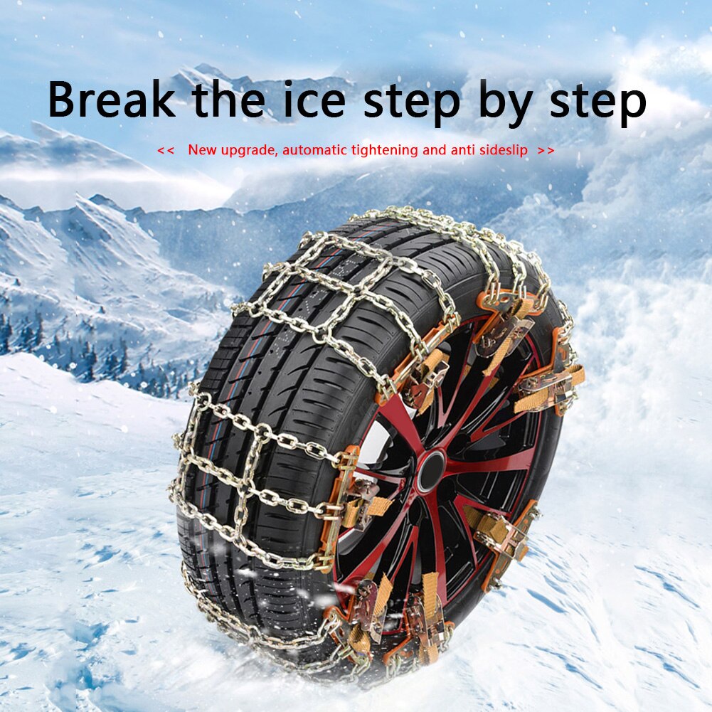 Steel Car Tire Chain Tyre Traction Chain Universial Car Snow Chains Winter Use for Snow Ice Road Winter Vehicle Tools