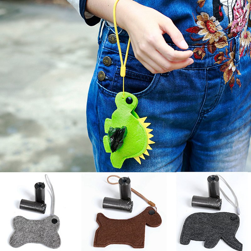 Pet Dog Poop Bag Dispenser Waste Garbage Bags Carrier Holder Dispenser Pet Dog Waste Poop Bag Dog Cleaning Products