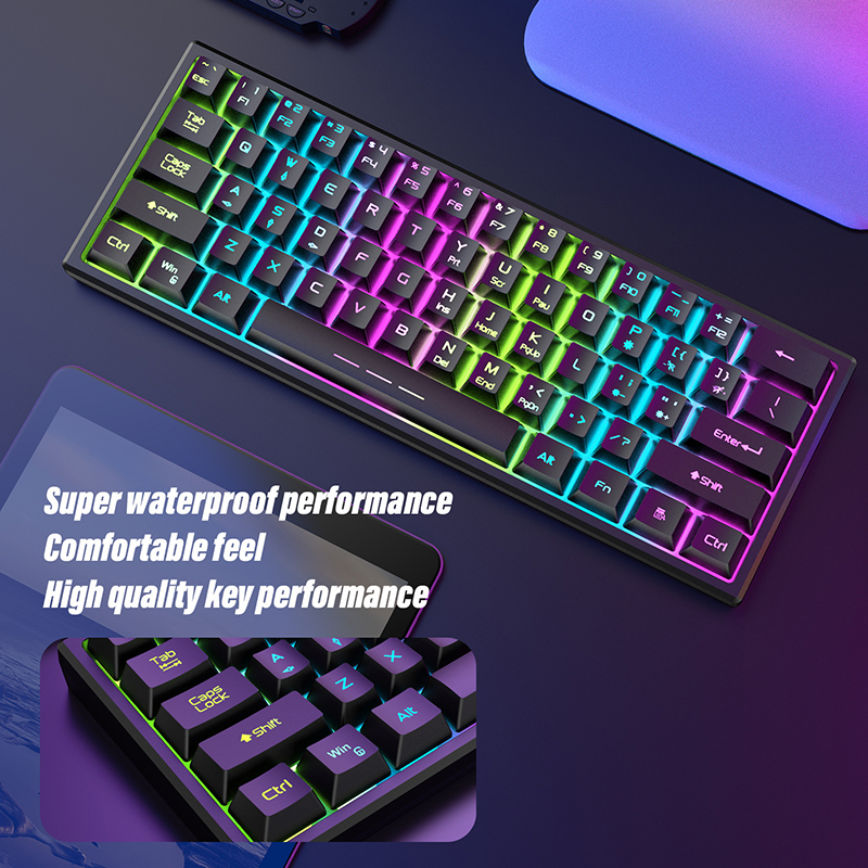 Wireless Rechargeable Keyboard Colorful Led Backlit Keyboard and Mouse Combos Gaming 2.4g Mouse 2400dpi PC Computer Keyboards