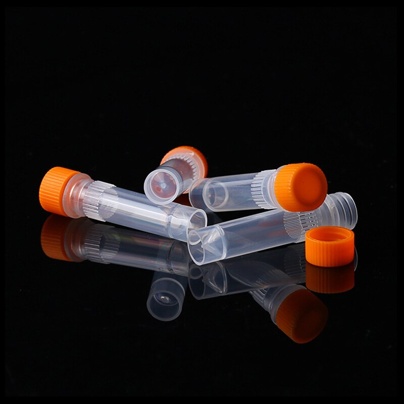 1.5Ml Pp Lab Cryopreservatie Buis Cryotube Bevriezing Buizen Centrifugebuis Volume Flesjes Flessen Met Schroefdop, 100Pcs