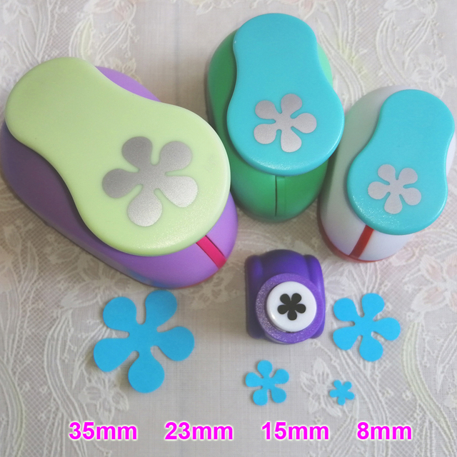 1.5cm-7.3cm flower shape of craft punch paper punches scrapbooking punchers DIY handmade paper cutter EV foam hole punch: 8152335mm Fiveflower