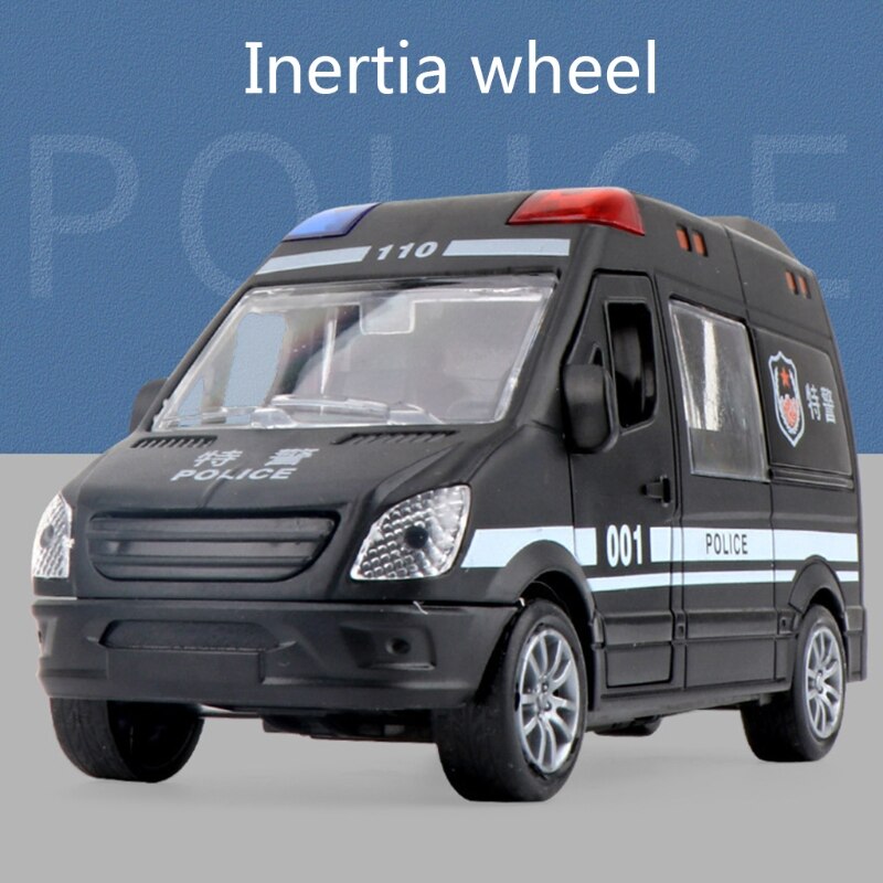 A2UB Geen Voeding Fire Auto Interactieve Ambulance Auto Wind-Up Plastic Wrijving Speelgoed Inertie Speelgoed Set Deuren Kan open