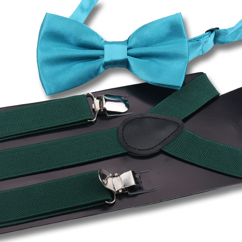 Adult Men's Suspenders And Bow Tie Two Pcs Set Harness Man For Pants Gentleman Suit Accessories Wedding Business