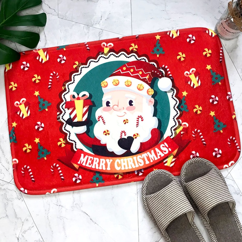 God jul matte utendørs teppe dørmatte nisse ornament julepynt til hjemmet xmas navidad dekor noel år: Stil 1