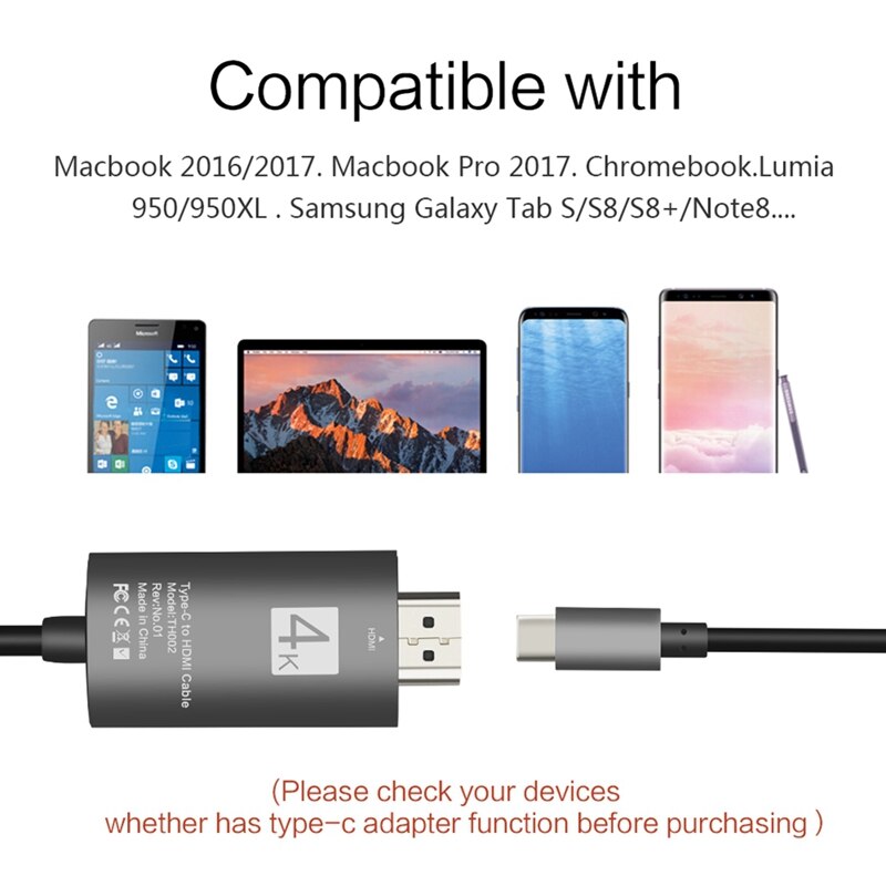 Usb C Type C Til Hdmi K K Uhd Hdtv Adapter Til S Grandado