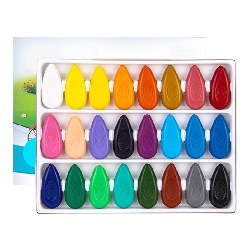 24 Colors Water -shaped Crayon Children Toddler Drawing Graffiti Pens Christmas Year Easter Halloween Supplies: 24 colors