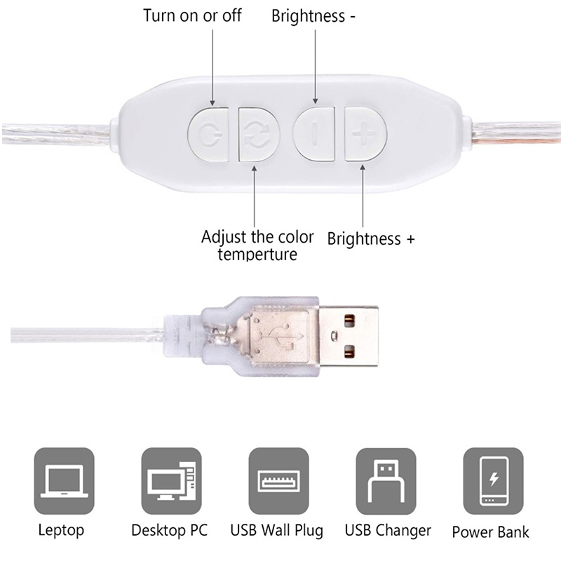 Spiegelleuchte, 10 Glühbirnen, Kosmetikleuchten, USB, Badezimmer, Schminktisch, Beleuchtung, dimmbar, LED-Kosmetikleuchte für machen-hoch-Spiegel, LED-Licht