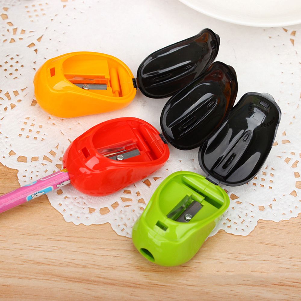 Afilador de lápices de plástico con dibujos animados Kawaii para niños, artículo Escolar , suministros, , novedad