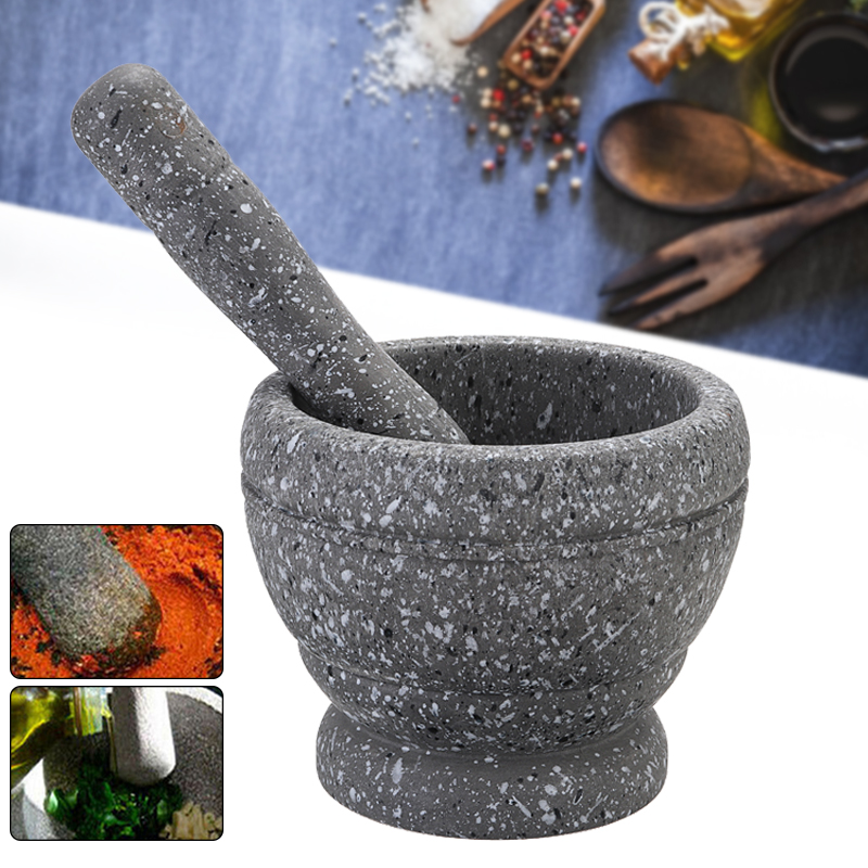 Resin Mortar Pestle Tool Set 11 Cm Large Mortar Kitchen Herbs Spices Food Shreding Grinding Tool For DIY Sauce Making Mills