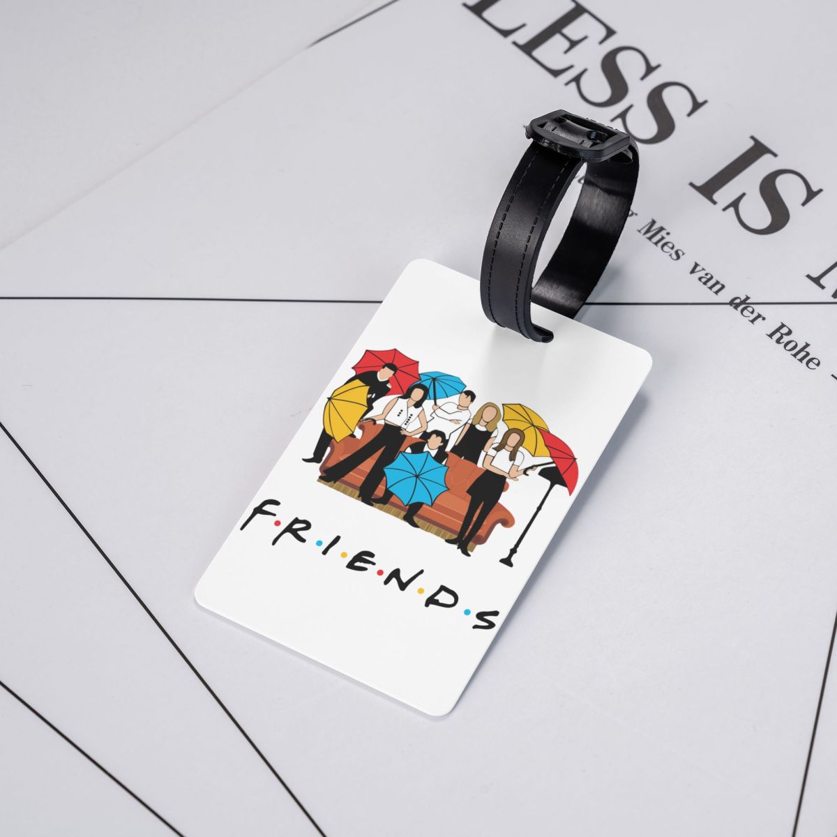 Custom Vrienden Tv Show Bagagelabel Met Naam Kaart Privacy Cover Id Label Voor Reistas Koffer