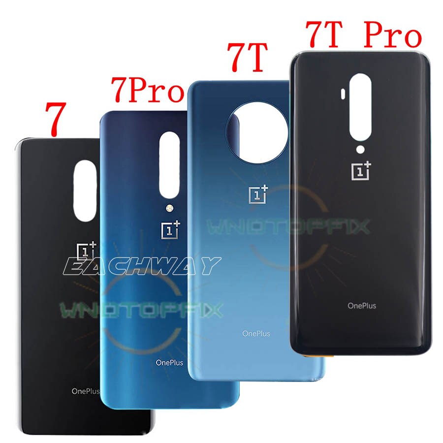 Per OnePlus 7T Pro Batteria Della Copertura posteriore di vetro del Portello Posteriore di Vetro Oneplus 7T 7 Coperchio Della Batteria oneplus 7 pro bacck Contenitore di vetro Caso