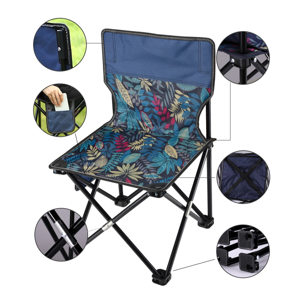 Draagbare Klapstoel Outdoor Kruk Voor Vissen Wandelen Picknick Bbq Oxford Doek Opvouwbare Camping Strand Stoel Ultralight