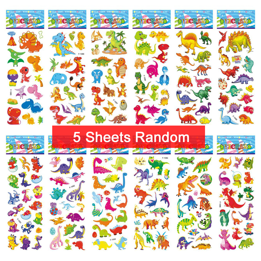 Children Bubble Stickers Cartoon Stickers Animals Fruits Fluffy Stationery Stickers Boys Girls Birthday TMZ: Blue