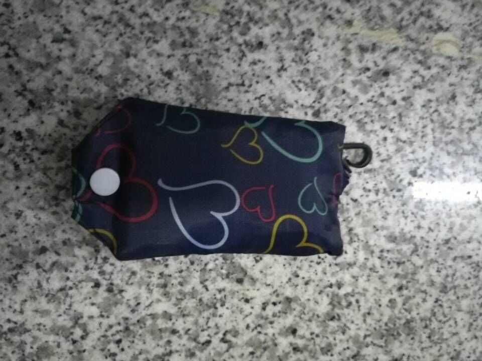 Bolso de compras cuadrado de bolsillo de 18 estilos, ecológico, plegable, reutilizable, portátil, de hombro, de poliéster para viaje, bolsas de comestibles: 33