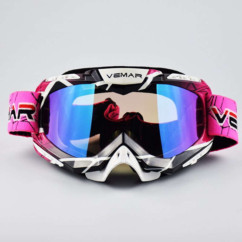 Vemar Motorbril Ski Bril Motorcross Bril Brillen Snowboard Bril Moto Motorbike Dirt Bike Kleurrijke Lens