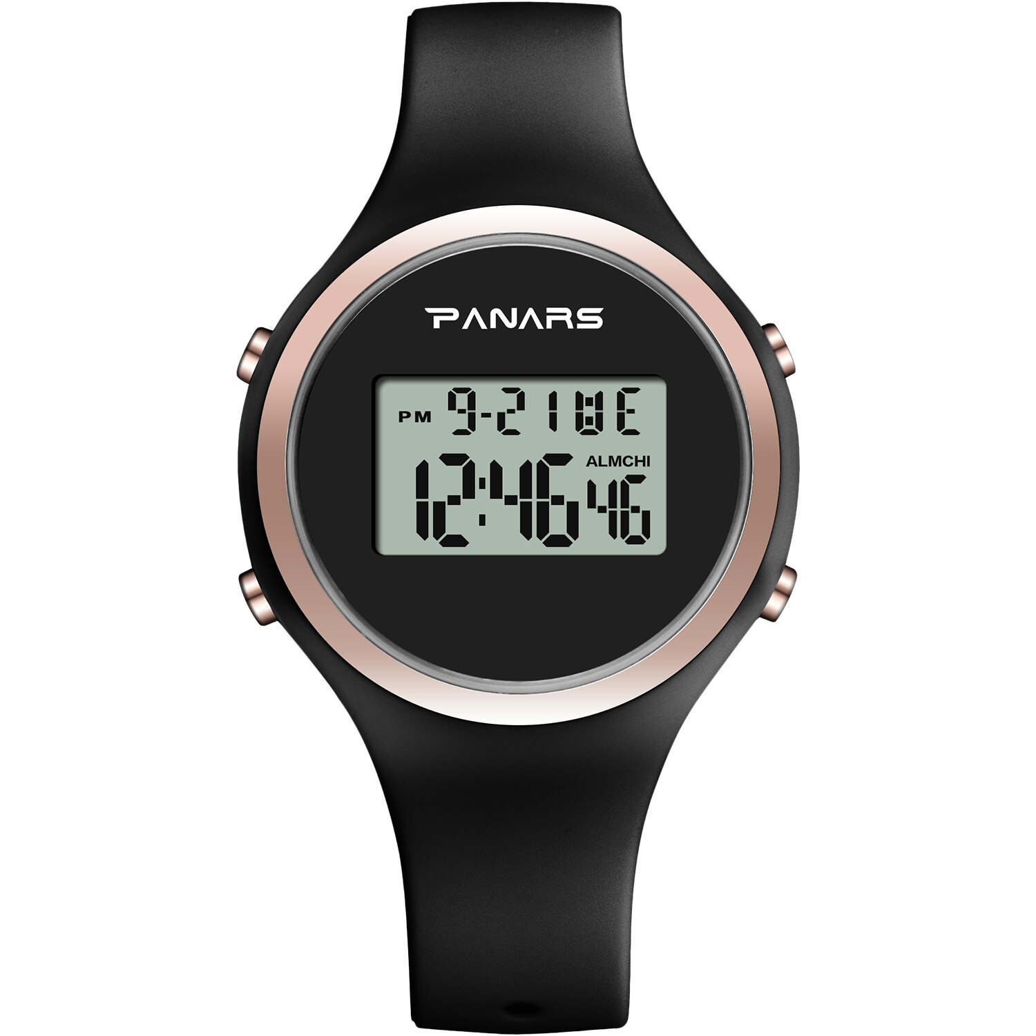 Relojes electrónicos para mujer, pulsera Digital Led de silicona, color rosa y negro, para vestido de tirantes, reloj deportivo femenino