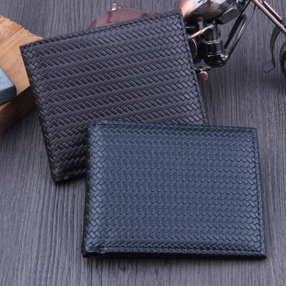 Cartera de cuero para hombre, portatarjetas, monedero corto, tarjetero, # P30