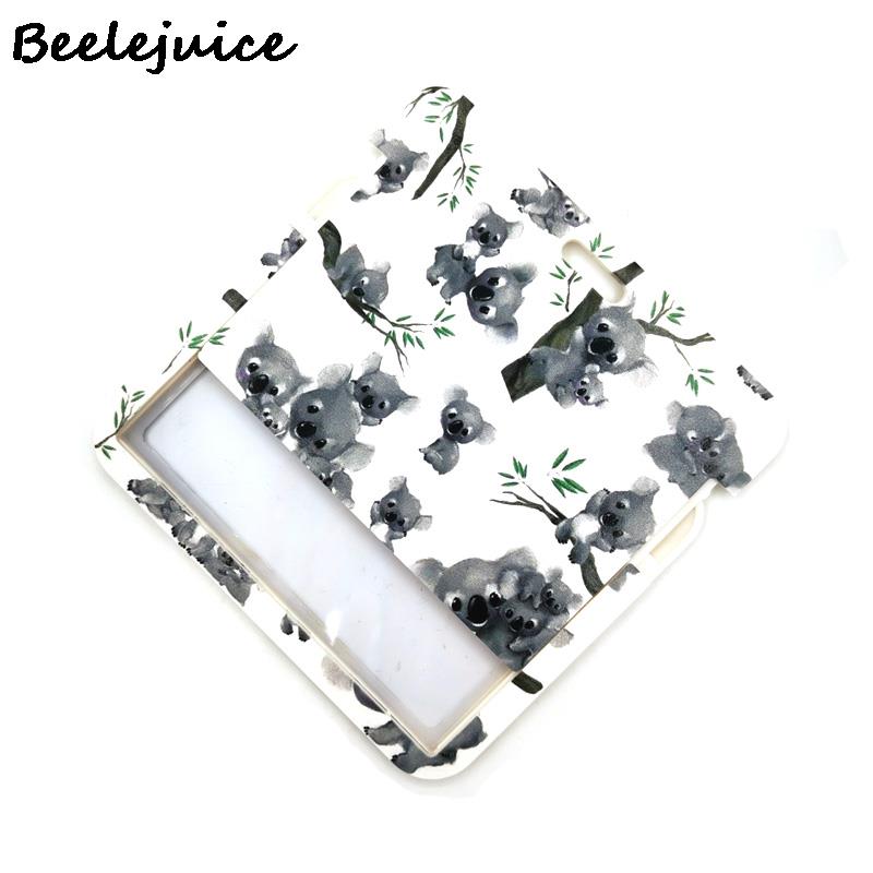 Porte-clés en forme de Koala, joli collier Horizontal, Animal mignon, sangle de cou, lanière, porte-badge: 5