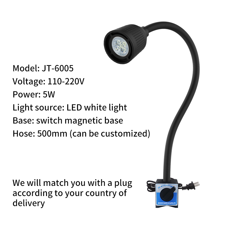 Lampe de travail d'atelier LED 5W 110-220V 40CM col de cygne LED lampe de travail industrielle pour établi tour perceuse presse lumières de Garage: Rouge et Jaune & Bleu