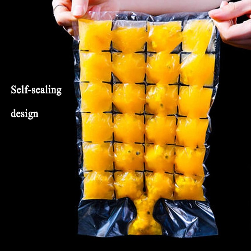 100Pcs Zelfdichtende Wegwerp Ice Maker Freeze Ice Vierkante Mold Ice Tray Tas Ice Maker Kan 2400 ijs Vierkante