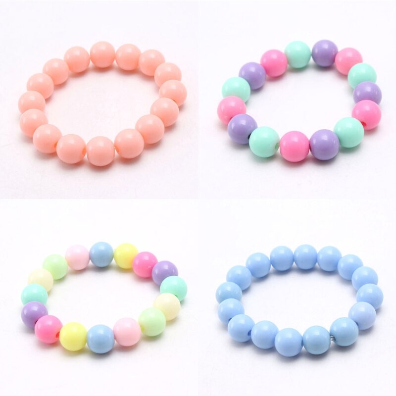 Prinses Armbanden 10 Stuks Voor Kinderen Meisjes Pearl Bead Armbanden Tiener Sieraden Set Partij Gunst Kostuum Prinses Pretend Play