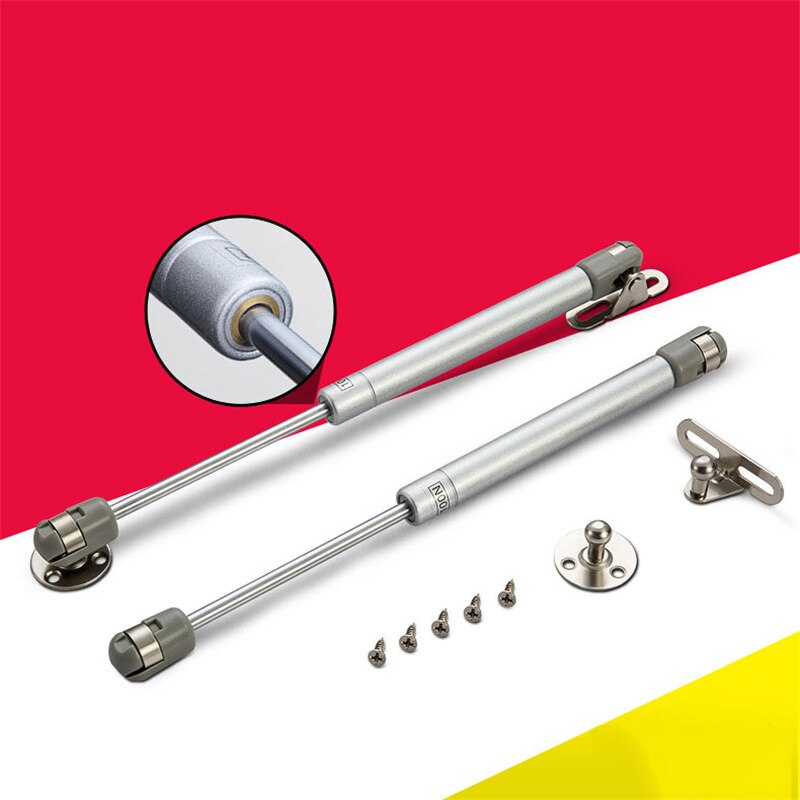 Charnière télescopique hydraulique à ressort à gaz pour porte de meuble, 2 pièces, 6-12KG, pour armoire de cuisine, couvercle de pilier, boîte de Support, quincaillerie de meubles