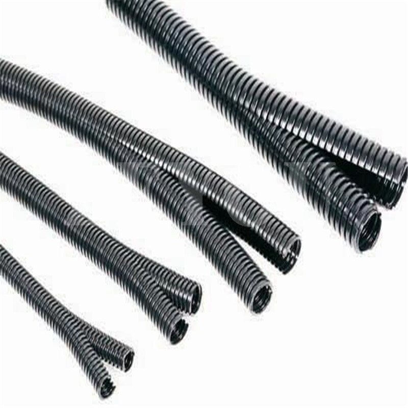 1 Meter ID12.8 * OD18.7mm Pa Nylon Dubbeldeks Split Gegolfde Buis Voor Draad En Kabel Bescherming