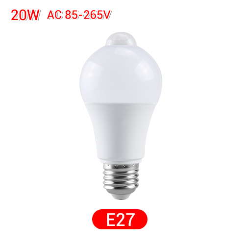 Pir-liiketunnistin  e27 led hätävalolamppu  b22 led-lamppu 85-265v portaat käytävä käytävä kuisti käytävä autotalli yövalaistus: E27 20w / Kylmä valkoinen
