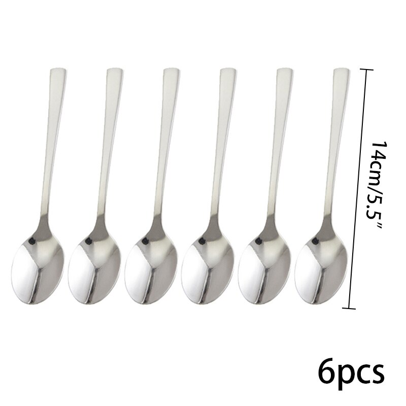 14cm Small Coffee Spoon Stainless Steel Teaspoon Sugar Spoons Mini TeaSpoonMixing Honey Straw Tea Spoon Xmas Restaurant Bar Cutl