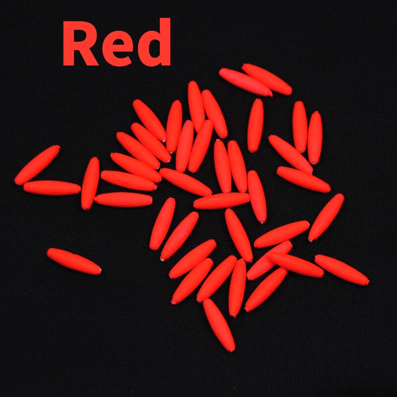 [100PCS/lot] Seven-star Oval mini fishing float bobber rig making fishing floating beans beads fishing accessories no stopper