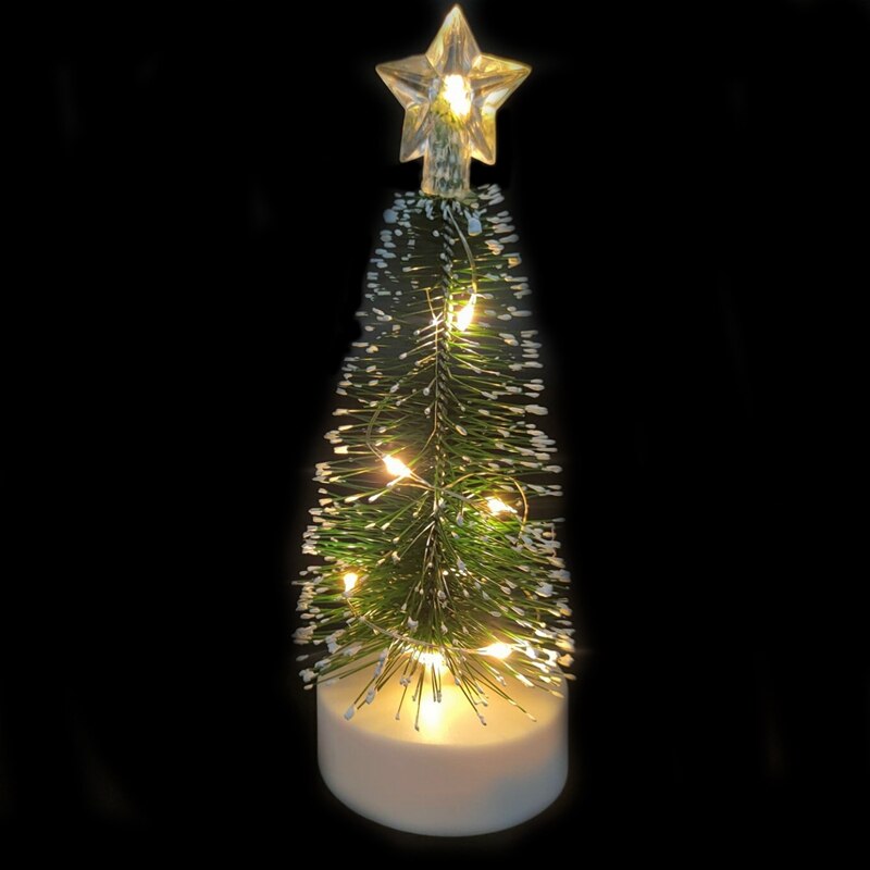 Mini Christmas Tree Cedar Desktop Christmas Tree LED Glowing Christmas Tree For Christmas Year Home Decoration