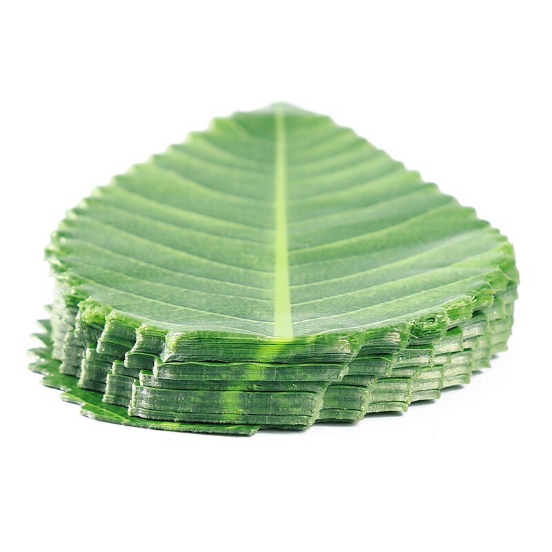 200pcs/pack Japanese Food Sushi Food Decoration Leaves Eco-friendly Safety Plastic Simulation Leaf Cuisine Food Decorations