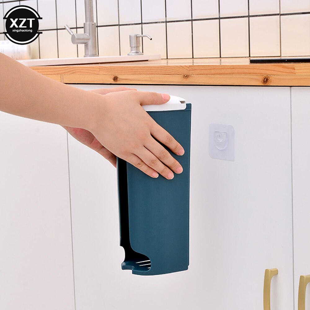 Caja de almacenamiento de bolsas de basura creativa, dispensador de bolsas de basura multiusos montado en la pared, caja de almacenamiento para accesorios de baño y cocina