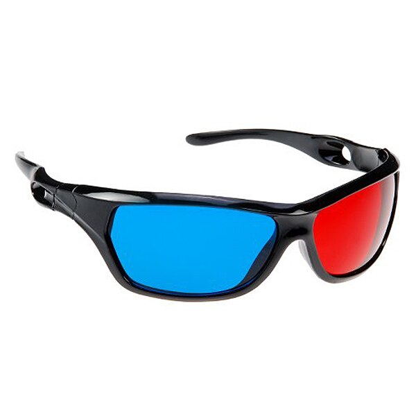 2x rode en cyaan glazen passen over de meeste brillen op sterkte voor 3d films, gamen en tv  (1x clip-on; 1x anaglyph-stijl)