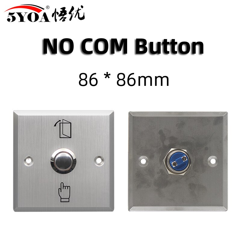 Bouton poussoir de sortie de porte, interrupteur de déverrouillage pour système de contrôle d&#39;accès de porte, ouverture tactile, NO COM NC: S-Button02