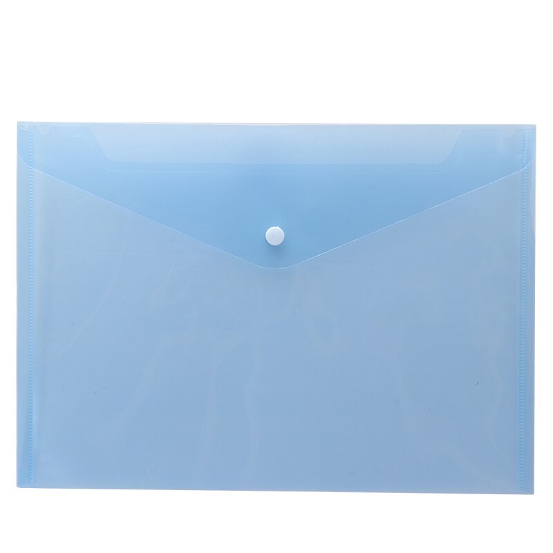 12pcs A4 Plastic Stud Document Wallets Files Folders Office Filing Paper Storage Four Color Filing Products Pocket