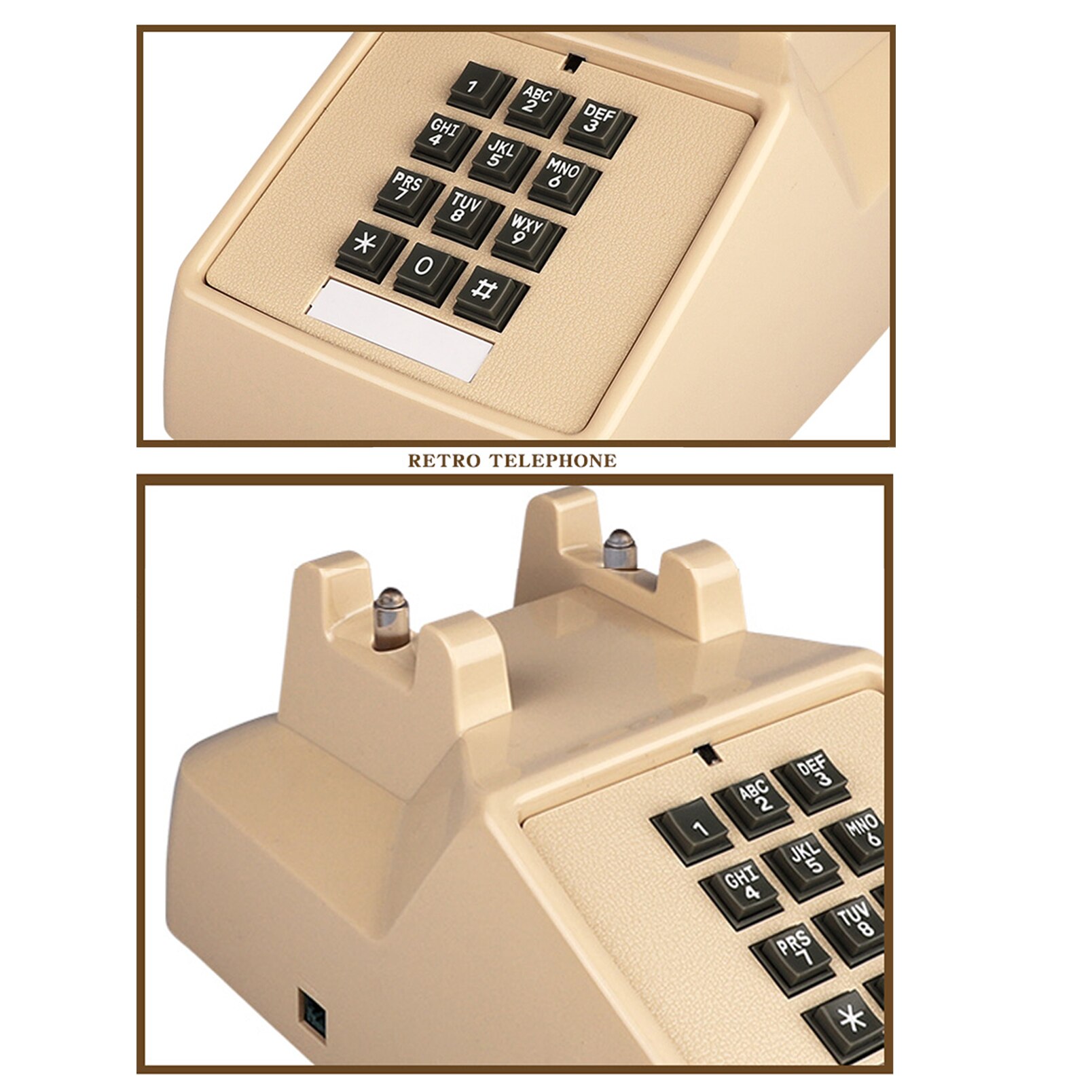 Landline Phones for Home Office Hotel School Corded Single Line Heavy Desktop Basic Telephone for Seniors Retro Classic Phone