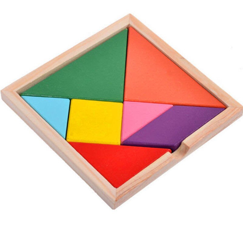 Tre puslespill tangram 3d puslespill leker låve tenker søle puslespill brett farge kjenne å utvikle pedagogiske leker satt til låve