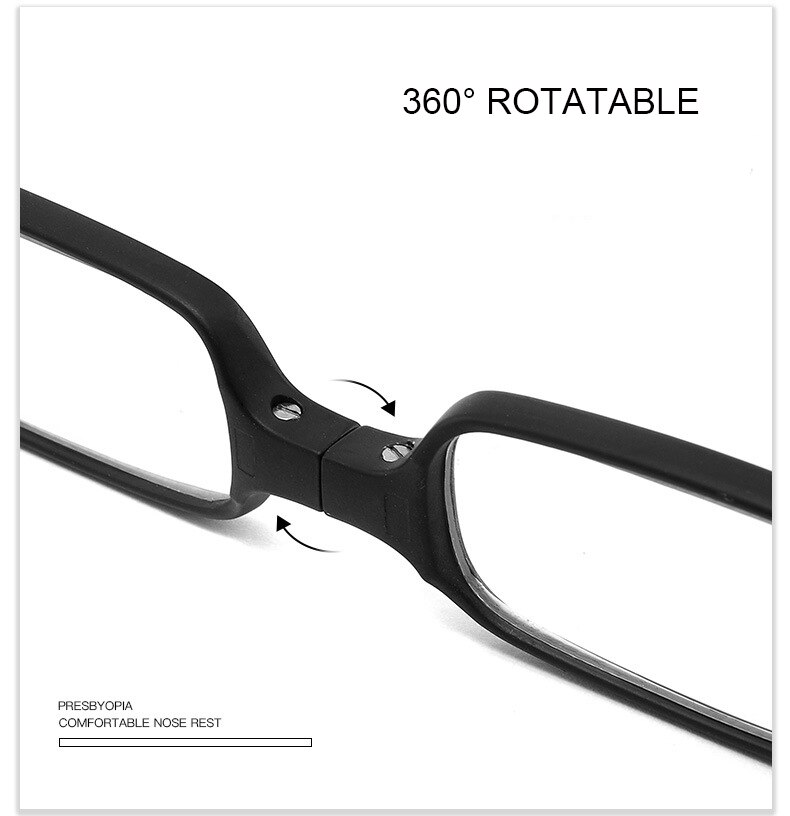 Ienjoy lesebriller tr briller for menn kvinner briller herre lesebriller sammenleggbare med etui  +1.0 +1.5 +2.0 +2.5 +3.0