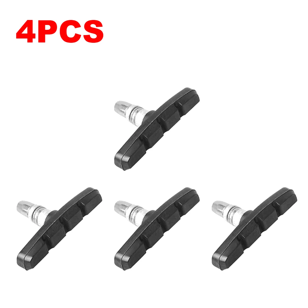 Pastillas de freno para bicicleta de montaña y carretera, soporte de freno en V, bloques de zapatos, llanta de fricción de goma, 1-10 piezas: Borgoña