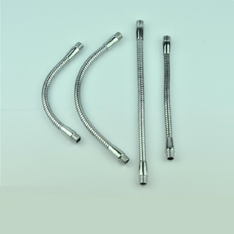 2 pieces/lot M10 male screw thread Soft Light metal Flexible conduit hose pipe metal gooseneck hose serpentine tube clamp lamp