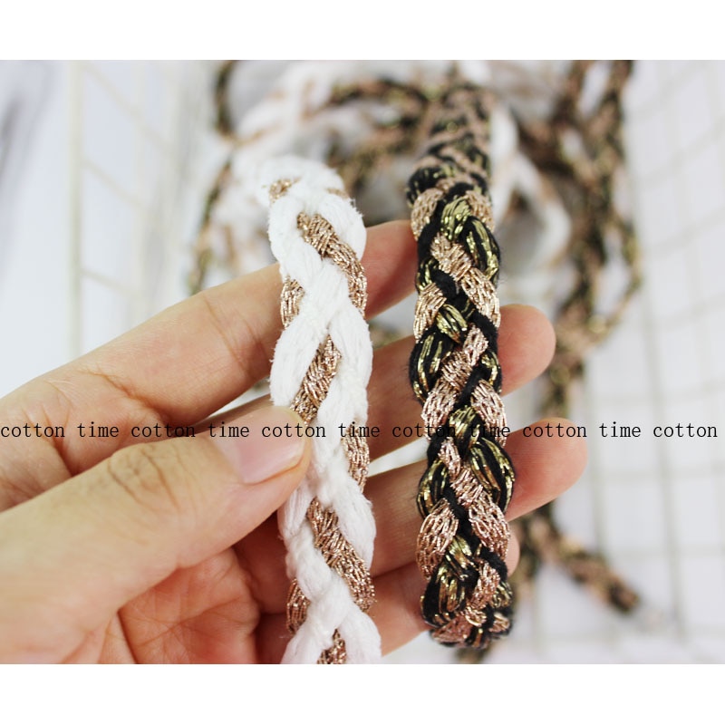 4yards/lot Mixed Braid Rope Golden Sewing Accessory Twisted Cords Polyester braided rope 20mm width Craft Decor Ropes