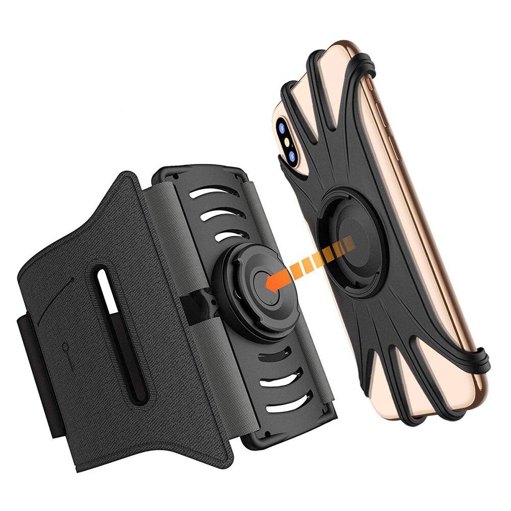 Support pour téléphone portable de brassard détachable rotatif 360 pour la remise en forme de Sports de plein air en cours d'exécution ND998