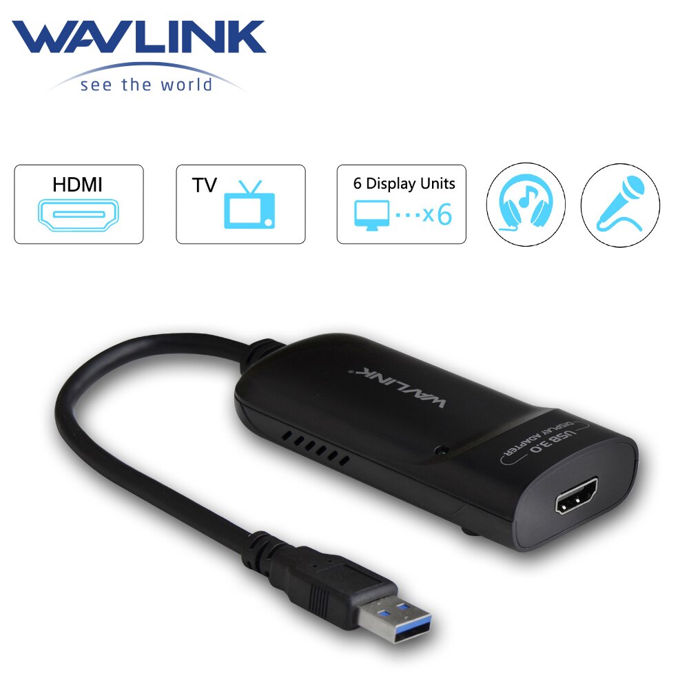 Wavlink USB 3,0 Zu HDMI Multi Monitor Video Grafik Adapter HD 1080p Ausgang Externe Video Karte Adapter DP Anzeige Fenster Mac