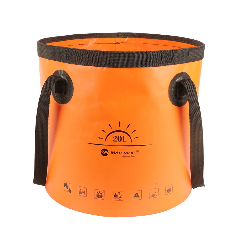 Outdoor Hiking Picnic Camping Water Tank Folding Water Container Outdoor Food Grade Car Water Tank Container: Orange